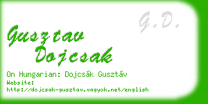 gusztav dojcsak business card